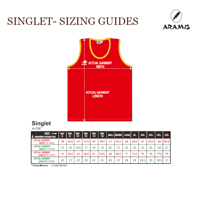 Seniors Singlets